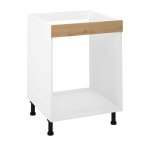 Meuble bas de cuisine pour four coloris chne albar - hauteur 85 x longueur 60 x profondeur 58 cm