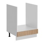 Meuble bas de cuisine pour four roma - blanc / beige - l 60 x h 81 x p 45 cm