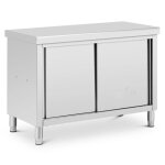 Meuble bas de cuisine armoire de travail professionnel avec double ouverture 120 x 60 cm