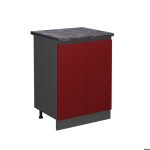 Meuble bas de cuisine r - line 60cm pt anthracite rouge anthracite vicco