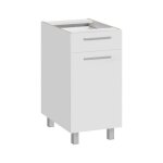 Meuble bas de cuisine - deconation - salma - blanc - l 40 x h 81 cm - tiroir inclus
