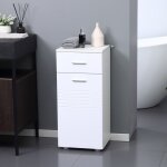 Meuble bas de salle de bain 1 porte tiroir blanc dim. 35l x 30l x 775h cm