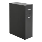 Meuble bas de salle de bain � 2 tiroirs gris fonc� 03 0007663