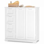 Meuble bas salle de bain - bealife - rangement moderne - 2 portes - 4 tiroirs - Étagères réglables - ... Meuble bas salle de bain - bealife - rangement moderne - 2 portes - 4 tiroirs - Étagères réglables - ...