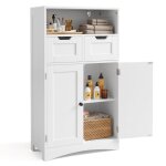 Meuble bas salle de bain - bealife - rangment - 2 tiroirs modulables - tagres rglables - 2 portes ...
