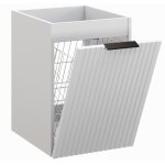 Meuble bas de salle de bain avec panier à linge adel blanc40 cm Meuble bas de salle de bain avec panier à linge adel blanc40 cm