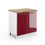 Meuble bas sous - évier fame - line 80cm avec étagère pt chêne rouge bordeaux haute brillance blanc vicco ... Meuble bas sous - évier fame - line 80cm avec étagère pt chêne rouge bordeaux haute brillance blanc vicco ...