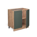 Meuble bas sous - évier fame - line 80cm avec étagère pt chêne vert or campagne chêne de force doré vicco ... Meuble bas sous - évier fame - line 80cm avec étagère pt chêne vert or campagne chêne de force doré vicco ...