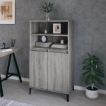 Meuble buffet salon 60x36x110 cm buffet cuisine rangement salle a manger buffet buffet bas sonoma gris ...