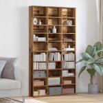 Meuble cd bois vieux 101x23x177. 5 cm bois reconstitu