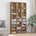 Meuble cd en ch�ne artisanal 101x23x177. 5 cm en bois d ing�nierie