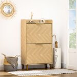 Meuble � chaussures meuble pour chaussures � 2 abattants capacit� 12 paires pour petit entr�e salon chambre ...