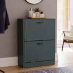 Meuble à chaussures 2 tiroirs ? armoire de rangement pour chaussures meuble d?entrée ou de couloir vert ... Meuble à chaussures 2 tiroirs ? armoire de rangement pour chaussures meuble d?entrée ou de couloir vert ...