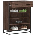 Meuble  chaussures chne marron bois d ingnierie et mtal