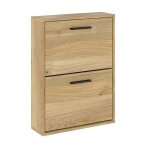 Meuble � chaussures commode � chaussures � 2 portes coloris ch�ne mauvella - longueur 54 x profondeur ...