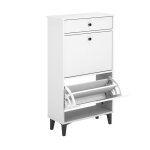 Meuble à chaussures commode à chaussures coloris blanc - hauteur 110 x longueur 61 x profondeur 25 cm ... Meuble à chaussures commode à chaussures coloris blanc - hauteur 110 x longueur 61 x profondeur 25 cm ...