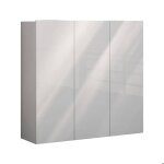 Meuble � chaussures alcazar dmora en bois laqu� blanc brillant 120x34x115h cm