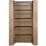 Meuble  chaussures lugo - dcor chne artisan - 74 x 1815 x 34 cm - capacit 32 paires
