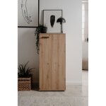Meuble à chaussures satos - chêne artisan - 100 x 110 x 34 cm - capacité 12 paires Meuble à chaussures satos - chêne artisan - 100 x 110 x 34 cm - capacité 12 paires