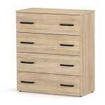 Commode chambre - meuble à chaussures - snb4u - 71x82x35cm - chêne sonoma - 3 tiroirs - finition mate ... Commode chambre - meuble à chaussures - snb4u - 71x82x35cm - chêne sonoma - 3 tiroirs - finition mate ...
