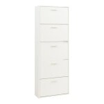 Meuble � chaussures sykkylven � 5 abattants blanc
