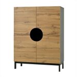 Meuble � chaussures & vitrine 2 - en - 1 90x40x120cm �tag�res r�glables pieds bois massif rangement grand ...