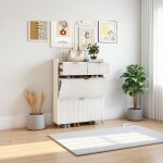 Meuble � chaussuresarmoire � chaussures avec 2 abattants et 2 tiroirsmeuble dentr�e rangement pour couloir80 ...