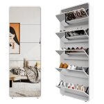 Meuble coffre armoire à chaussures miroir avec 5 tiroirs à lèvres dentrée et salon l63 x p196 x h1762 ... Meuble coffre armoire à chaussures miroir avec 5 tiroirs à lèvres dentrée et salon l63 x p196 x h1762 ...