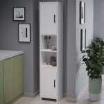 Meuble colonne de cuisine rautrina 180 x 35 x 30 cm blanc