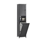 Meuble colonne de salle de bain bzr124 - dg sobuy - gris - 40x37x170cm Meuble colonne de salle de bain bzr124 - dg sobuy - gris - 40x37x170cm