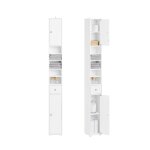 Meuble colonne salle de bain bzr167 - gw sobuy - 5 compartiments ouverts - Étagères réglables - blanc ... Meuble colonne salle de bain bzr167 - gw sobuy - 5 compartiments ouverts - Étagères réglables - blanc ...