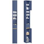 Meuble colonne salle de bain - sobuy - bzr34 - ii - b - 20x20x180 cm - mdf bleu - tiroir et Étagères ... Meuble colonne salle de bain - sobuy - bzr34 - ii - b - 20x20x180 cm - mdf bleu - tiroir et Étagères ...