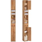 Meuble colonne salle de bain - sobuy - bzr34 - ii - sh - bois massif - Étagères réglables - 20x20x180 ... Meuble colonne salle de bain - sobuy - bzr34 - ii - sh - bois massif - Étagères réglables - 20x20x180 ...