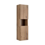 Meuble colonne de salle de bain � suspendre nova oak 30 x 140 cm