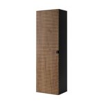 Meuble colonne suspendu de salle de bain aura loft - noir et chêne - 35 x 136 cm Meuble colonne suspendu de salle de bain aura loft - noir et chêne - 35 x 136 cm