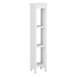 Meuble colonne pour salle de bain meuble de rangement avec 3 etageres de stockage ouverts bois composite ...