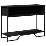 Meuble console d entree moderne avec espace de rangement 100 x 35 x 745 cm bois d ingenierie noir et ...