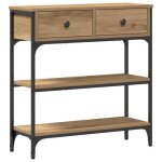 Rduction - meuble console - table dappoint design lgant - avec tiroir chne artisanal 725 x 25 x 75 ...