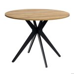 Meubles cosy table  manger ronde vintage pour 2  4 personnes convient pour salon bureau chne + mtal ...