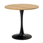 Meubles cosy table à manger ronde vintage pour 2 à 4 personnes convient pour salon bureau chêne + métal ... Meubles cosy table à manger ronde vintage pour 2 à 4 personnes convient pour salon bureau chêne + métal ...