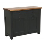 Meuble de cuisine bas poubelles intgres - bois - noir - interiors