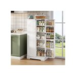 Meuble cuisine - buffet colonne bas - 60�35�128 cm - armoire de cuisine avec capteur led5 niveaux et ...