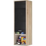 Meuble de cuisine chne rideau noir 3 etagres larg 40 haut 123. 6 prof 35 cm - l 40 x l 35 x h 123. ...