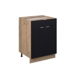 Meuble cuisine fame - line 60cm avec tiroir sans pt noir rayé chêne de force doré vicco Meuble cuisine fame - line 60cm avec tiroir sans pt noir rayé chêne de force doré vicco
