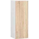 Meuble de cuisine haut akord w30 lima modulable blanc 30 cm 1 porte faade chne sonoma 2 tagres 30x305x72 ...
