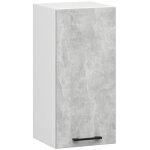 Meuble de cuisine haut akord w30 oliwia modulable blanc 30 cm 1 porte faade bton 2 tagres 30x30x58 ...