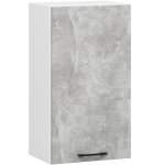 Meuble de cuisine haut akord w40 h720 blanche faade gris 1 porte 2 tagres 72x40x30 cm