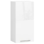 Meuble de cuisine haut akord w40 oliwia modulable blanc 40 cm 1 porte faade blanche brillante 2 tagres ...