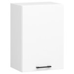 Meuble de cuisine haut akord w50 oliwia modulable blanc 50 cm 1 porte faade blanche 2 tagres 50x30x58 ...