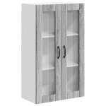 Meuble de cuisine haut - hello 2026 - meuble mural de cuisine avec porte - gris sonoma - 60x31x100cm ...